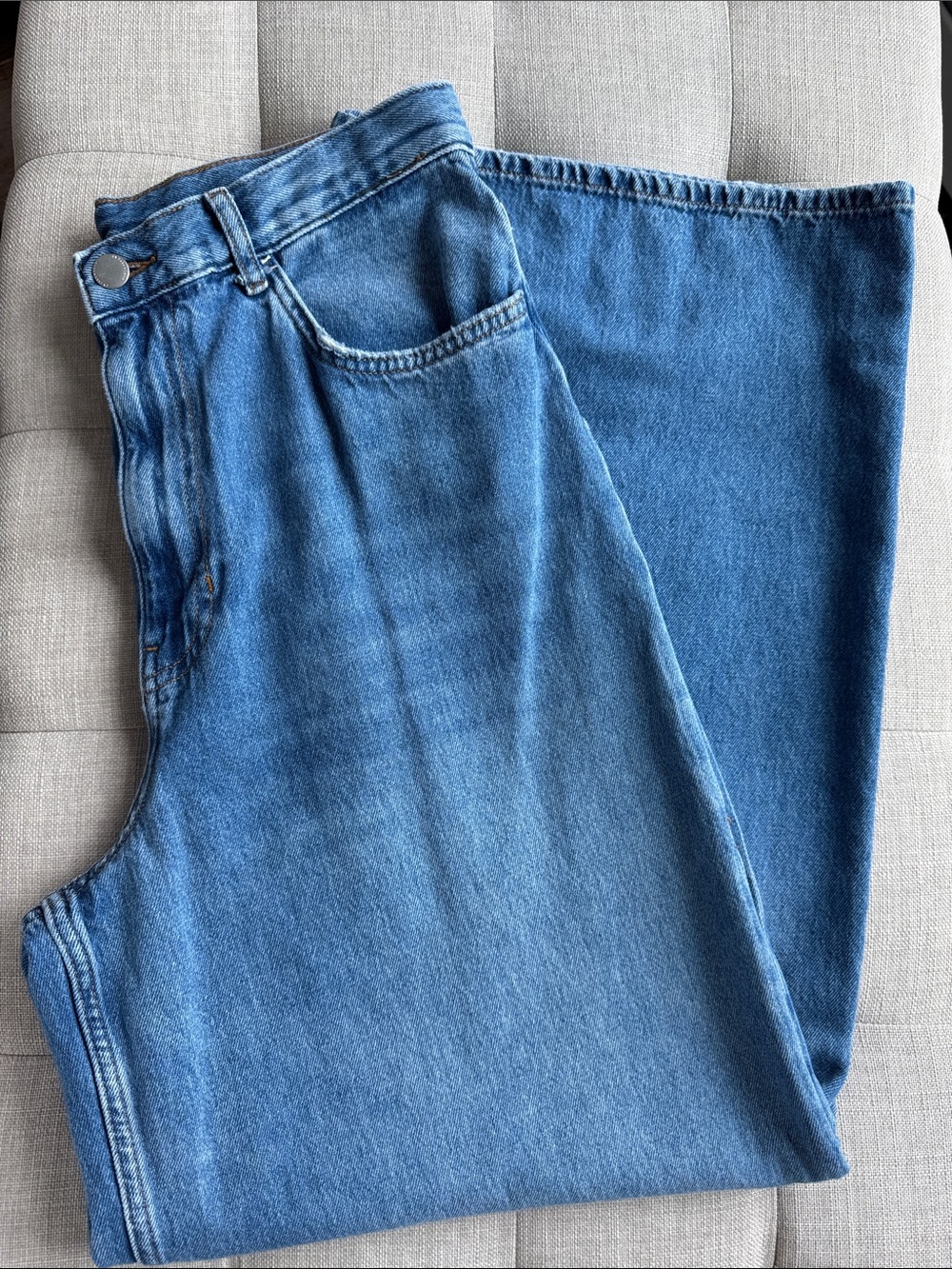 Zara Denim Palazzo Jeans